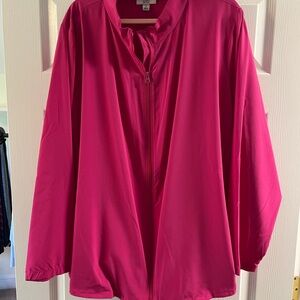 croft & barrow Fuchsia Full-Zip Women's Jacket